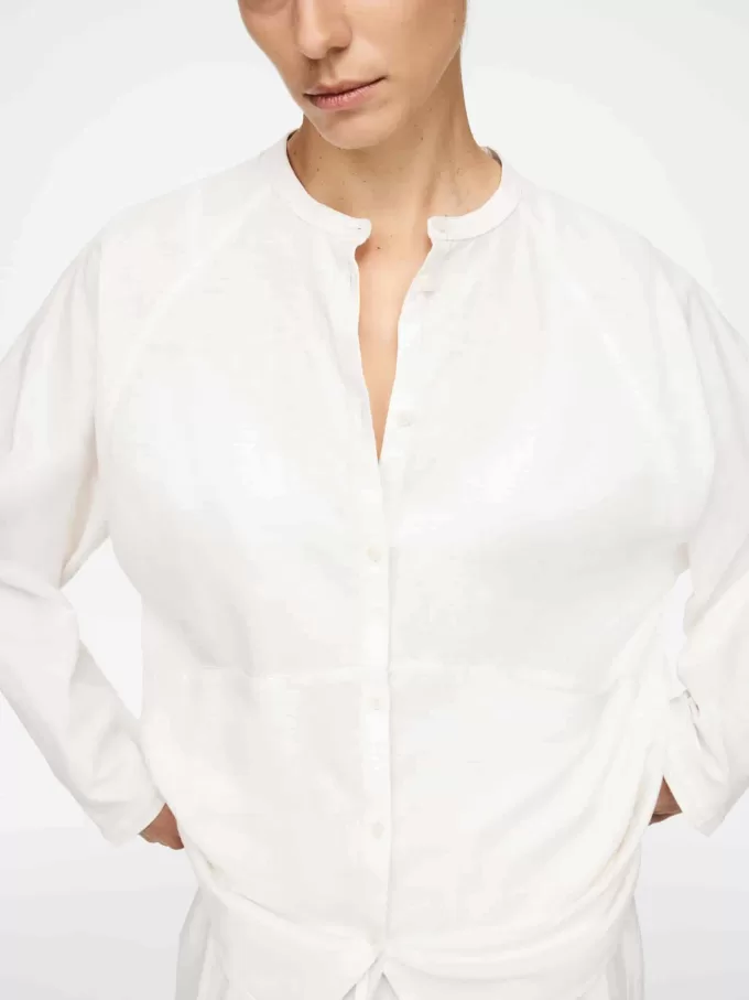 Baumwoll-Leinen-Hemd