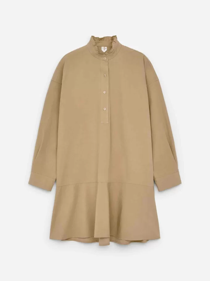 Baumwollkleid mit Rüschendetail