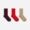 Baumwollrippsocken im 3er-Set
