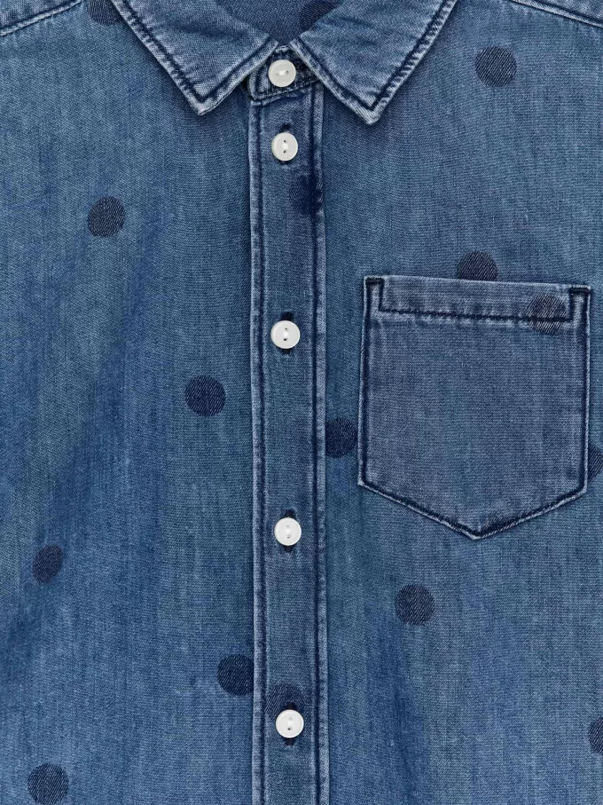 Bedrucktes Jeanshemd