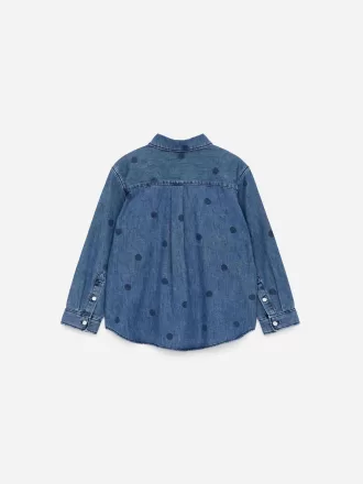 Bedrucktes Jeanshemd