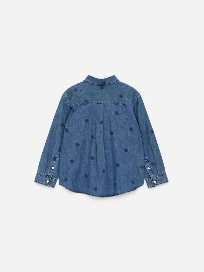 Bedrucktes Jeanshemd