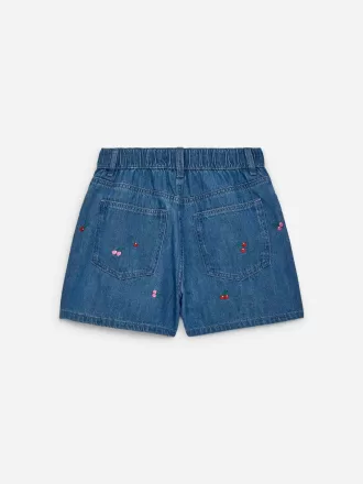 Bestickte Jeansshorts