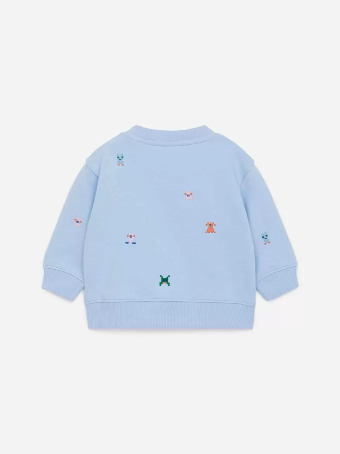 Besticktes Baumwoll-Sweatshirt