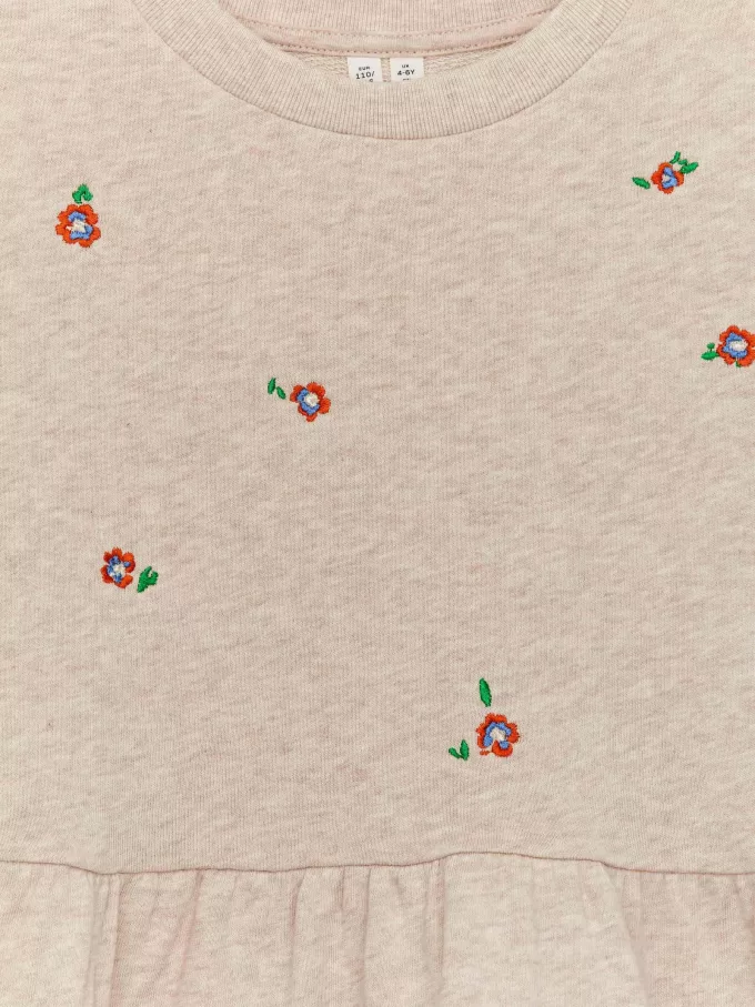 Besticktes Sweatshirt-Kleid Besticktes Sweatshirt-Kleid