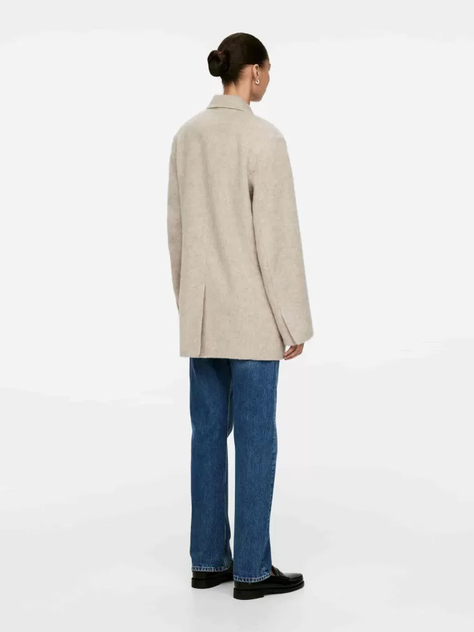 Blazer aus gebürsteter Wolle