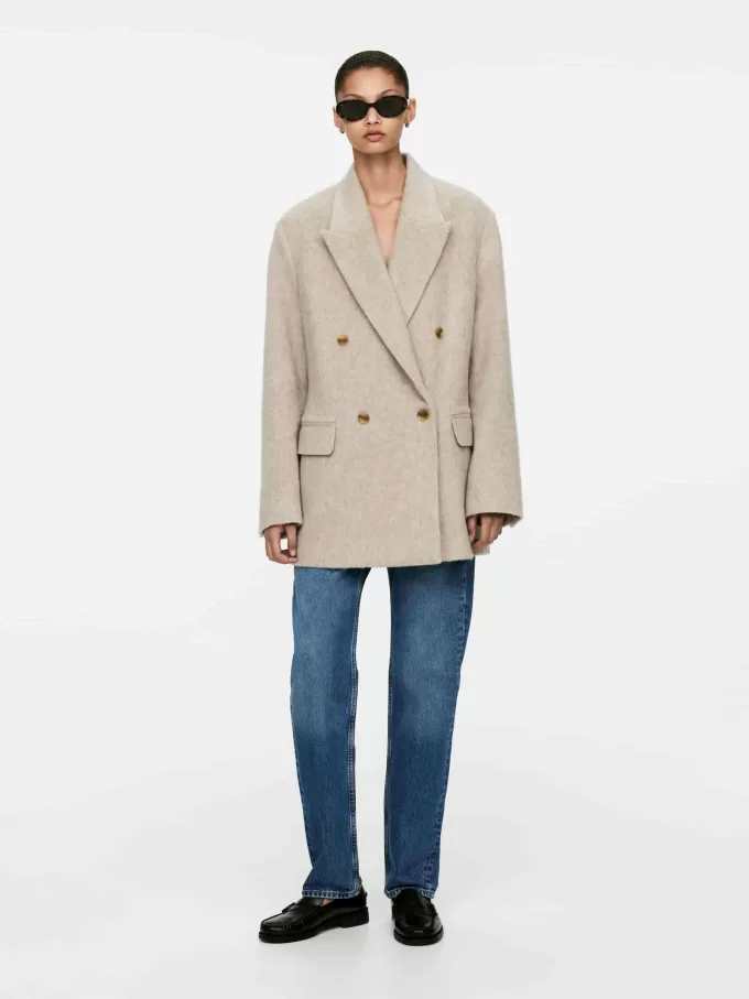 Blazer aus gebürsteter Wolle