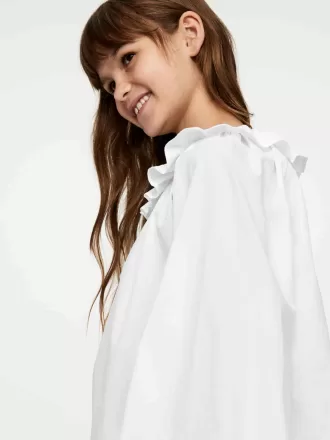 Bluse mit Rüschenkragen