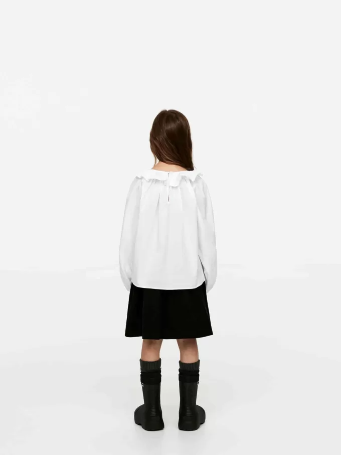 Bluse mit Rüschenkragen