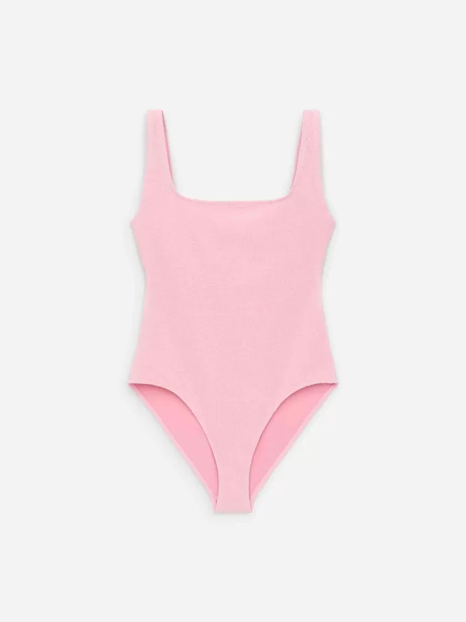 Crinkle-Badeanzug mit quadratischem Ausschnitt Crinkle-Badeanzug mit quadratischem Ausschnitt