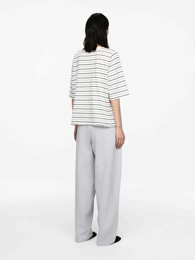 Drapiertes Baumwoll-T-Shirt Drapiertes Baumwoll-T-Shirt