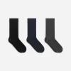 Einfarbige Socken im 3er-Set