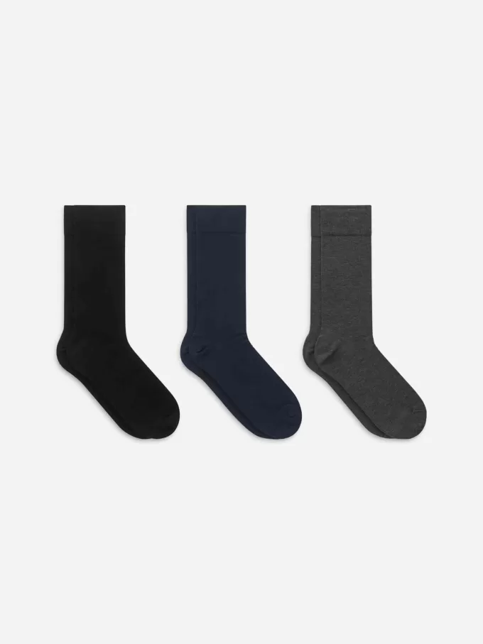 Einfarbige Socken im 3er-Set