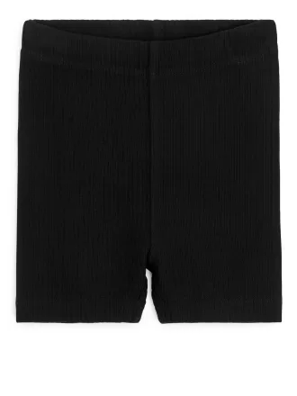 Fahrradshorts aus geripptem Jersey, 2er-Set