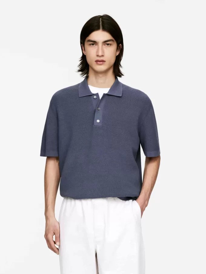 Feinstrick-Poloshirt