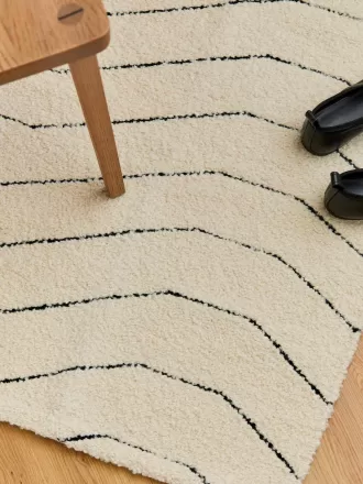 Flurteppich aus Wolle und Baumwolle