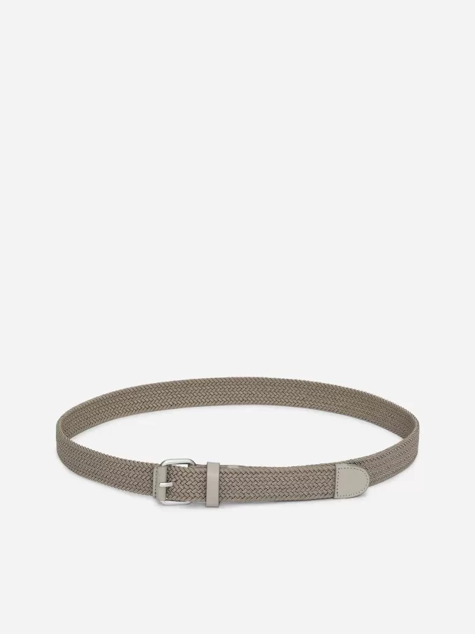 Geflochtener Gürtel mit Lederbesatz Geflochtener Gürtel mit Lederbesatz