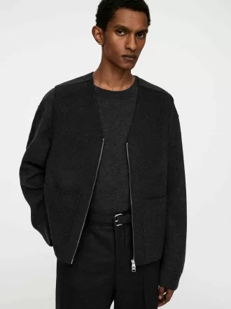 Geflochtener Gürtel mit Lederbesatz