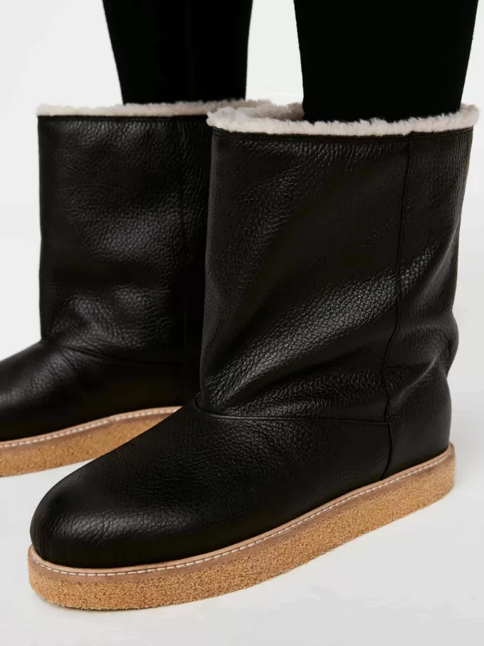 Gefütterte Lederstiefel Gefütterte Lederstiefel