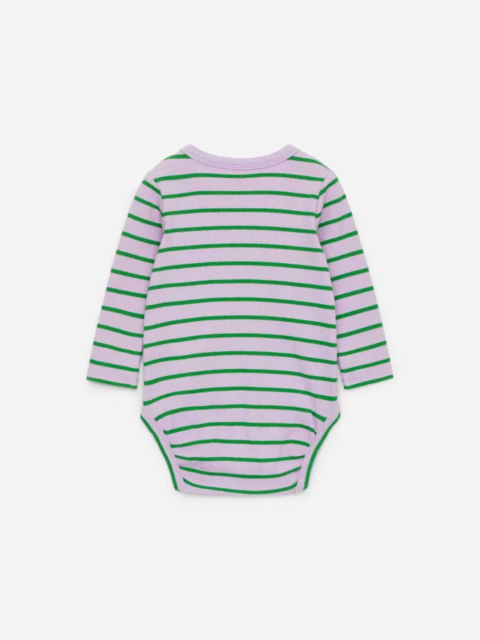 Gerippter Langarm-Body