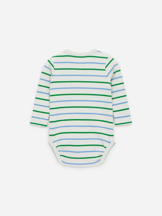 Gerippter Langarm-Body