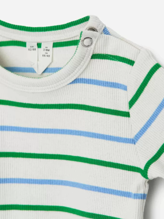 Gerippter Langarm-Body