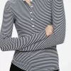 Geripptes Henley-Top Geripptes Henley-Top