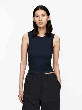 Geripptes, nahtloses Tanktop