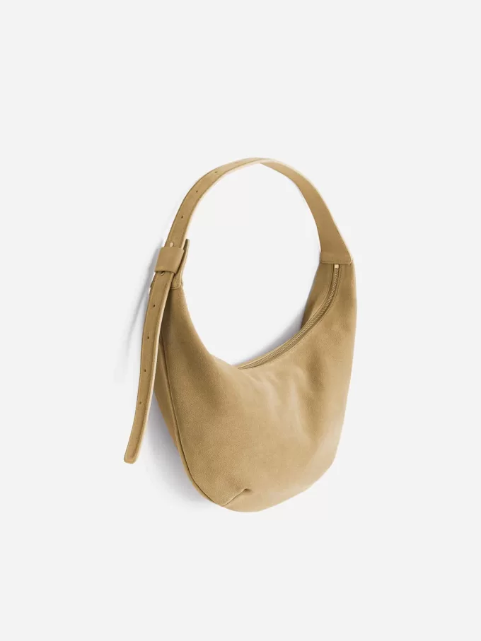 Geschwungene Wildledertasche