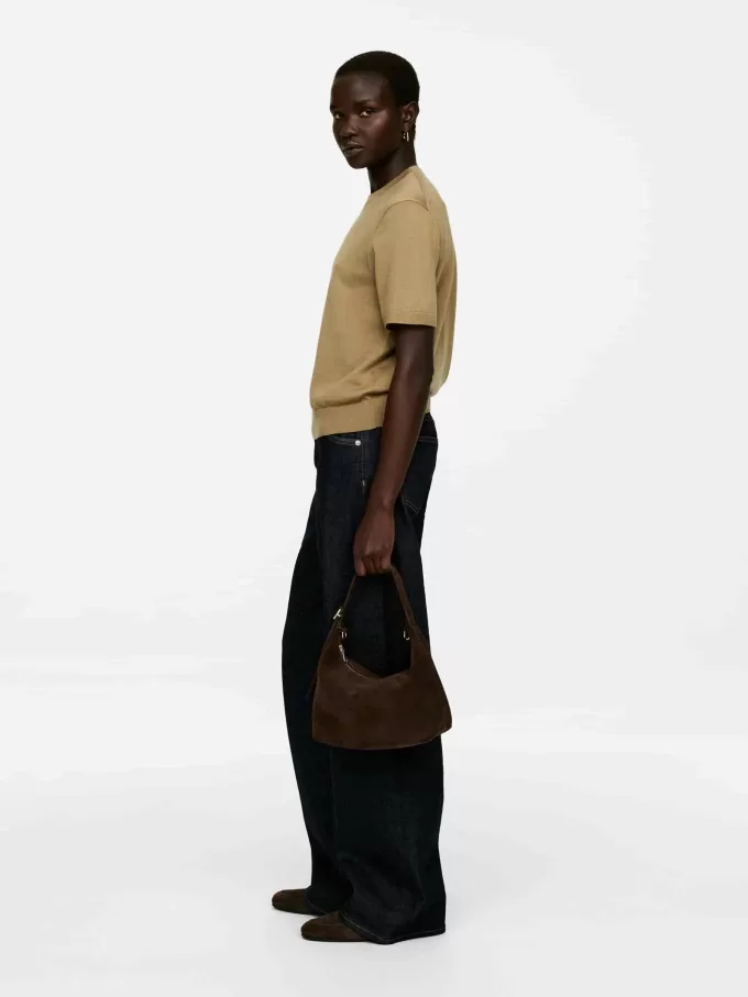 Gestricktes T-Shirt aus Merinowolle