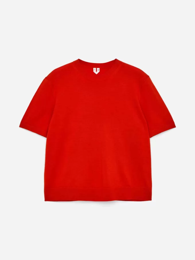 Gestricktes T-Shirt aus Merinowolle