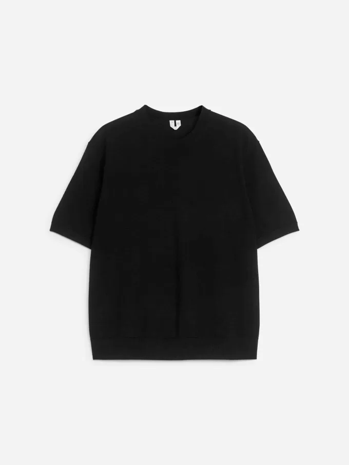 Gestricktes T-Shirt aus Merinowolle