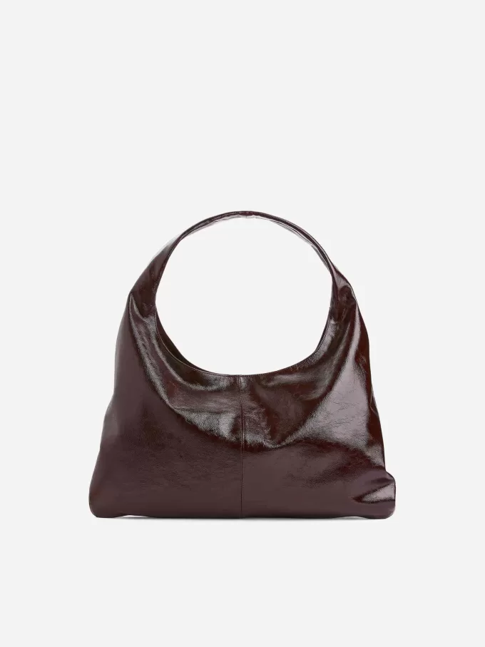 Glänzende Ledertasche