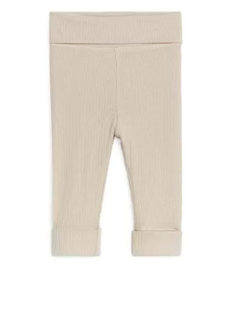 Glatte Ripp-Leggings für Neugeborene