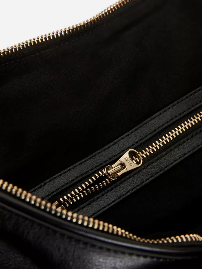 Große Beuteltasche aus Leder