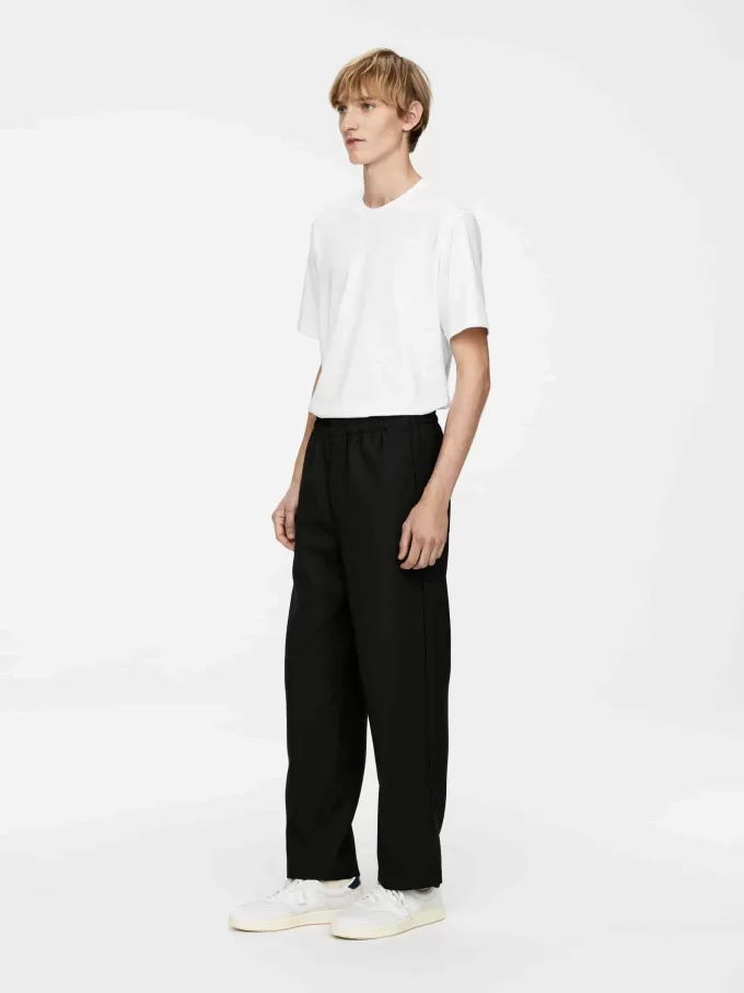 Hopsack-Hose mit Kordelzug