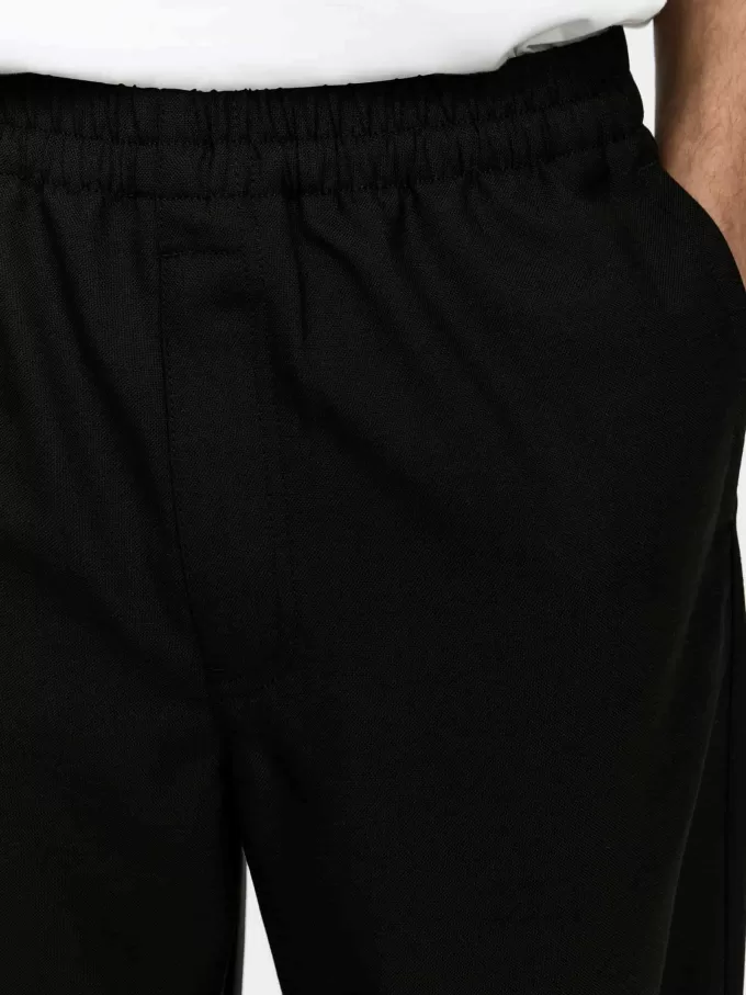 Hopsack-Hose mit Kordelzug