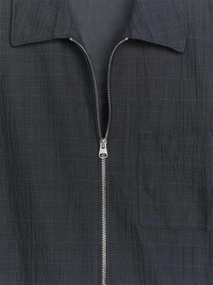 Jacke aus Seersucker