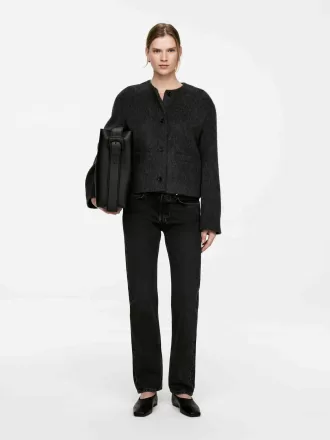 Jacke aus gebürsteter Wollmischung