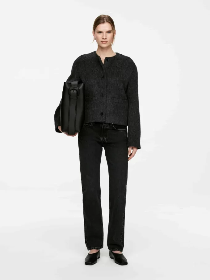 Jacke aus gebürsteter Wollmischung Jacke aus gebürsteter Wollmischung