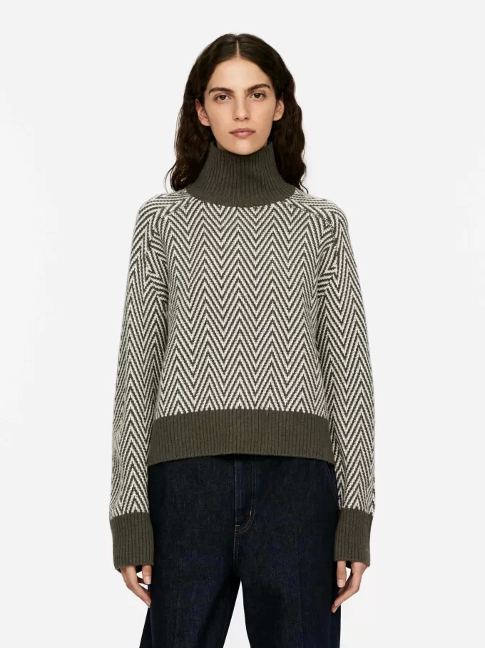 Jacquard-Strickpullover aus Wolle