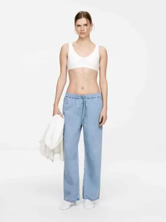 Jeanshose mit Kordelzug