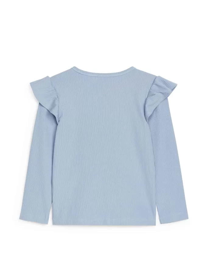 Jersey-Top mit Rüschen