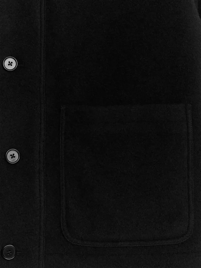 Kastenförmige Jacke aus Wollmischung