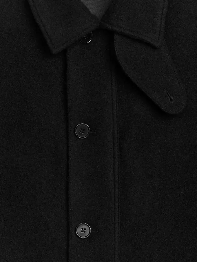 Kastenförmige Jacke aus Wollmischung