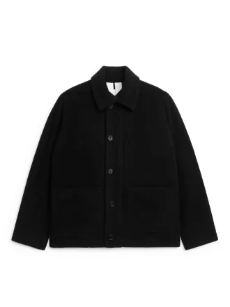 Kastenförmige Jacke aus Wollmischung