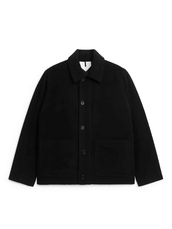 Kastenförmige Jacke aus Wollmischung