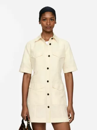 Kleid aus Leinen-Baumwolle Kleid aus Leinen-Baumwolle