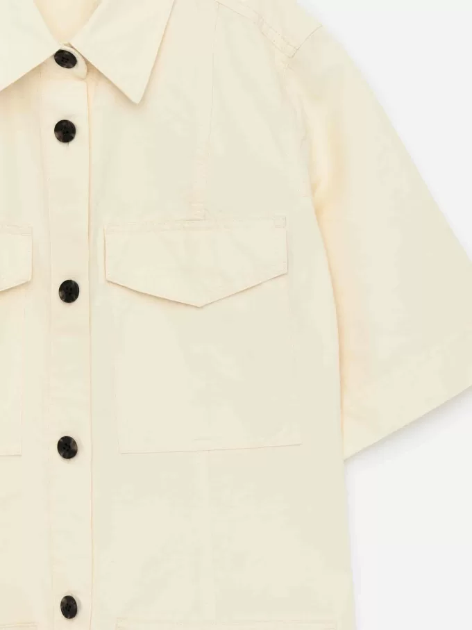 Kleid aus Leinen-Baumwolle