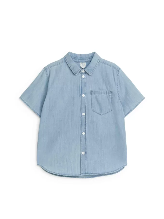 Kurzärmliges Jeanshemd Kurzärmliges Jeanshemd